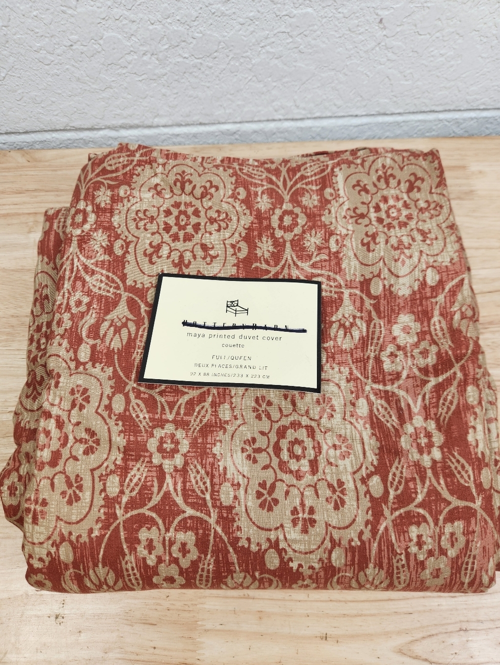 Pottery Barn Maya Duvet Sz F/Q French Country Chic Cottagecore 100% Cotton NOS